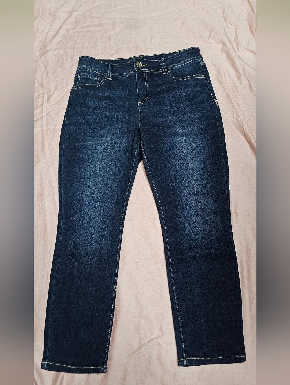 INC International Concepts Dark Indigo Straight Leg Jeans Petite